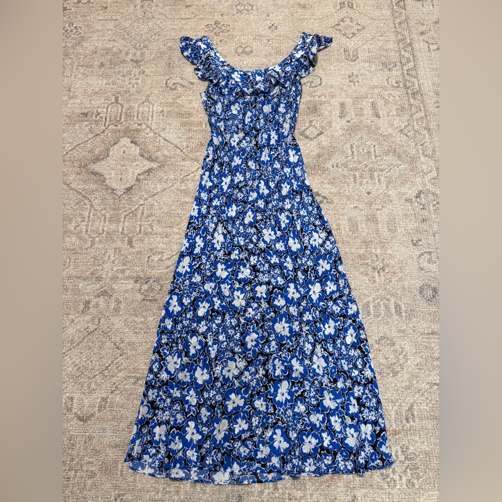 Realisation Par Blue and White Floral Maxi Dress